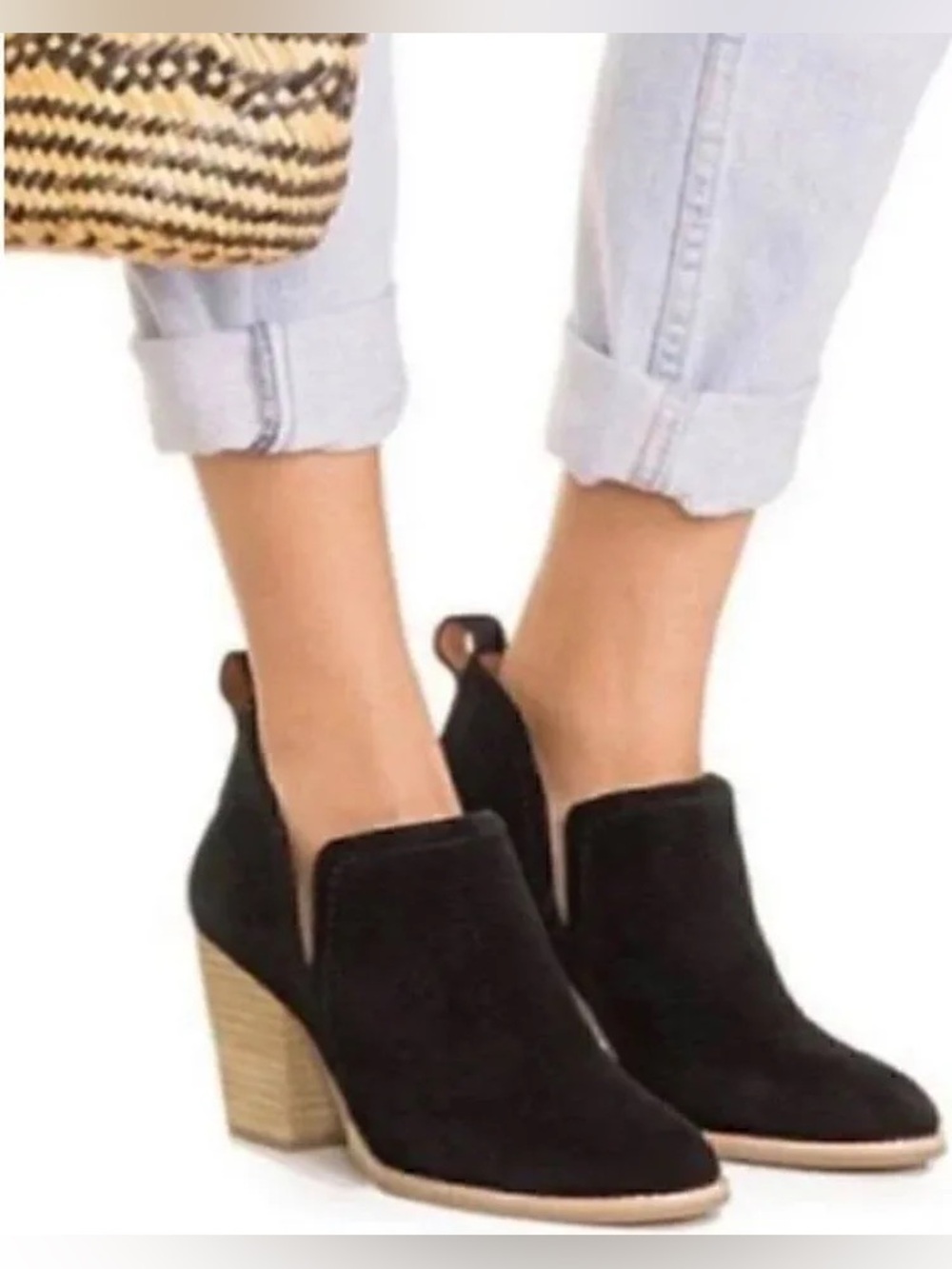 JEFFREY CAMPBELL BLACK ROSALEE BLACK OIL SUEDE
BOOTS SIZE Sz 9